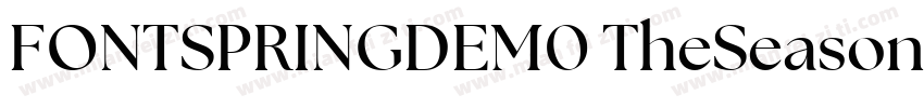 FONTSPRINGDEM0 TheSeasonsLightItali字体转换